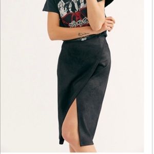 Vegan Leather Free People Skirt